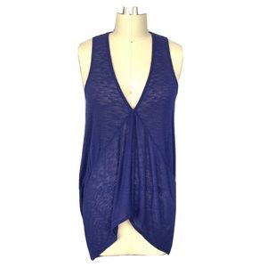 Express One Eleven V-Neck Tunic Gauze Top